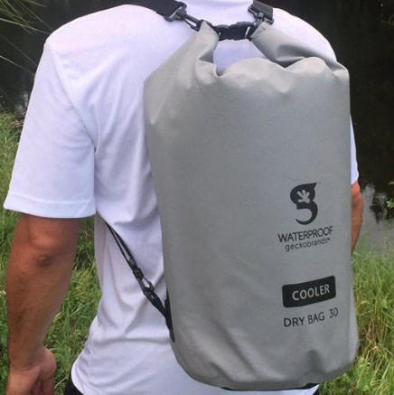 Grey 30 Liter Dry Bag Soft Cooler backpack