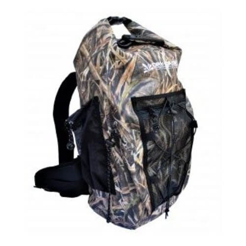 Shadow Grass Blades camo waterproof backpack profile