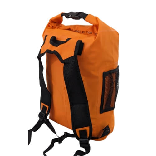 Orange Waterproof Backpack Dry Bag _ rear profile