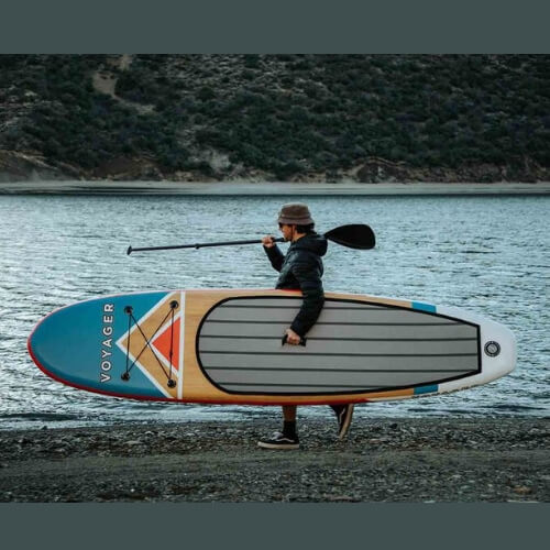 Woodgrain Voyager Inflatable Paddleboard - Image 2